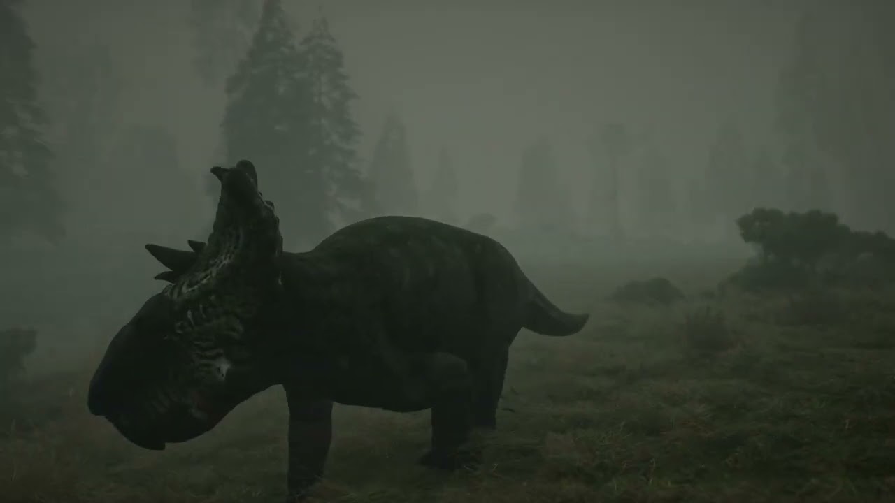 Achillos Hunting a Pachyrhinosaurus (Path of Titans)