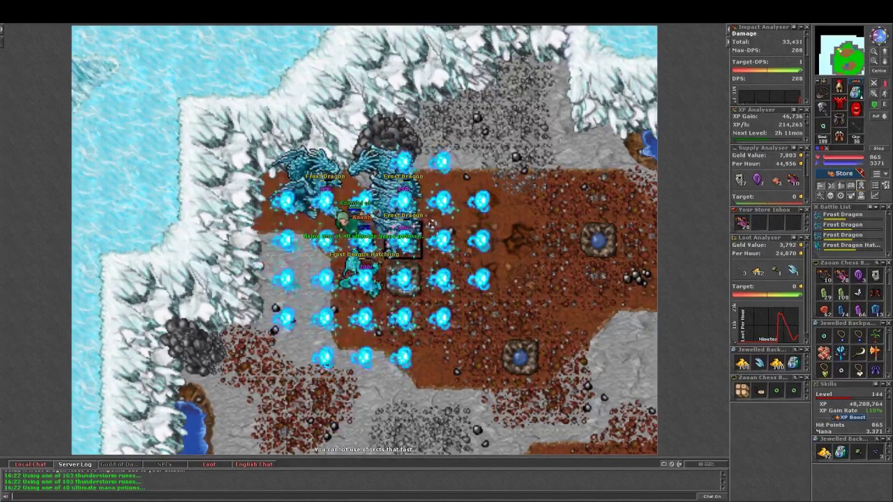 Tibia -  The Explorer Society Quest - The Island of Dragons - Druid level 144