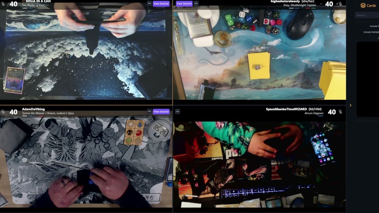 Feb Crit League Cedh: Master of Keys vs Sisay vs Arcum vs Tnk