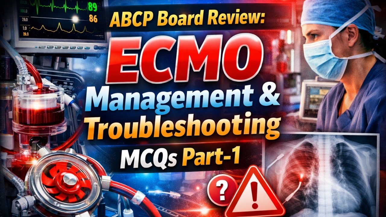 ABCP Board Review ECMO Management & Troubleshooting MCQs Part 1 #cardiacperfusiontechnology