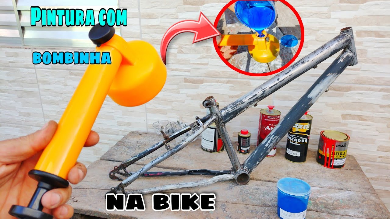 COMO PINTAR BICICLETA com BOMBINHA / DICAS DE PINTURA AUTOMOTIVA NA BICICLETA FAÇA VOCÊ MESMO