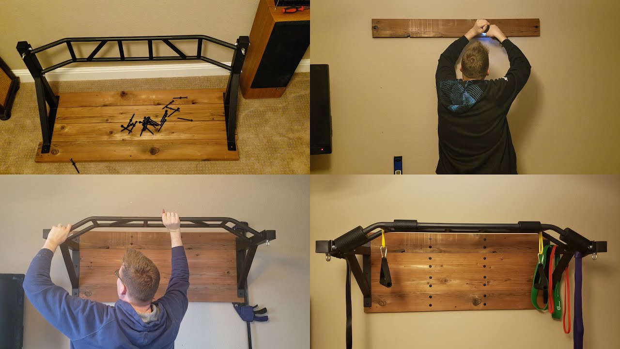 Installing a wall mounted pull up bar
