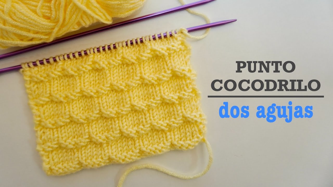 PUNTO COCODRILO A DOS AGUJAS SORPRENDENTEMENTE FÁCIL