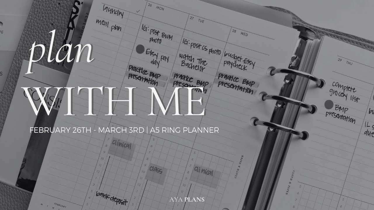Plan With Me + Prepping For March | A5 Ring Planner | Cloth and Paper Foundations Agenda