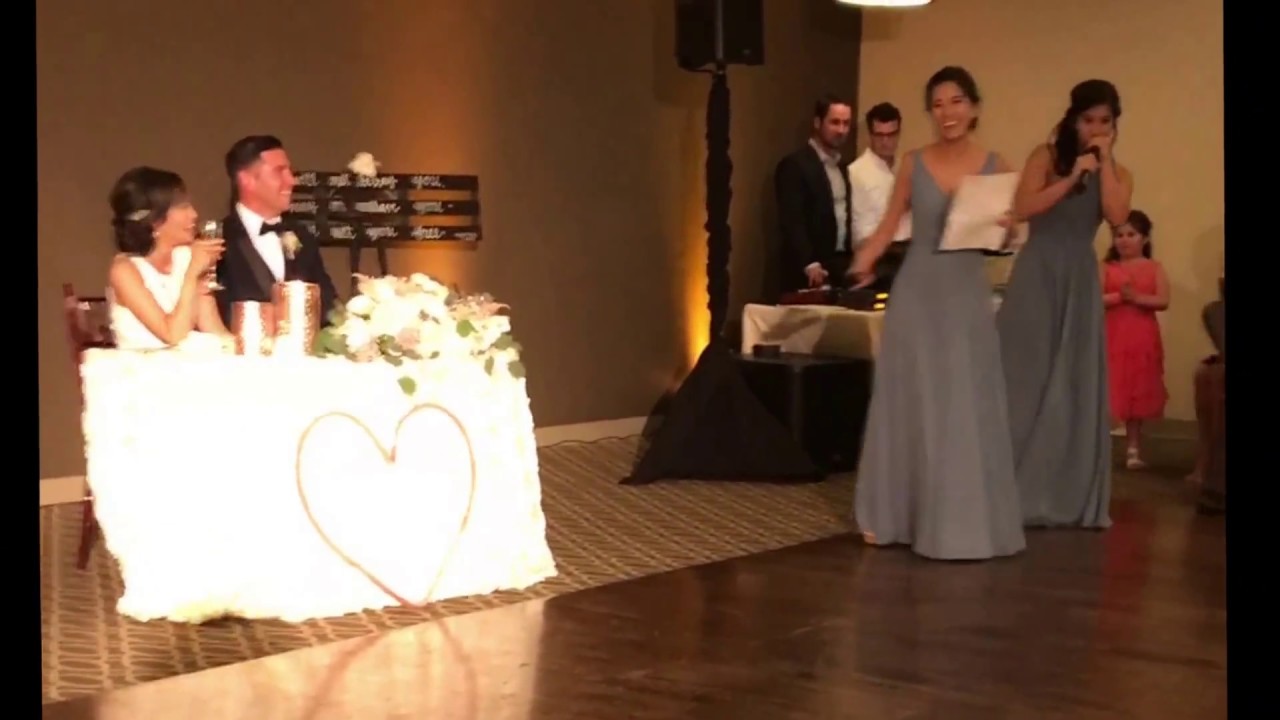 Carolynn & Cat Maid of Honor/Sister Wedding Toast Musical Medley