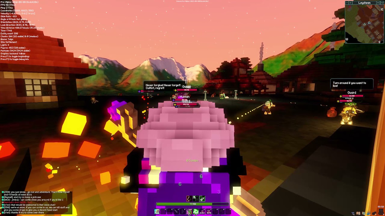 Veloren - Cultist struggles in town.