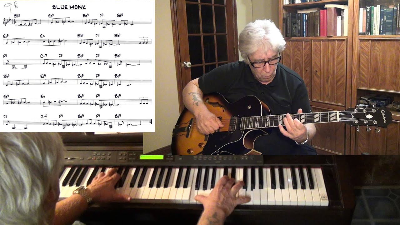 Blue Monk - guitar & piano jazz cover - Yvan Jacques