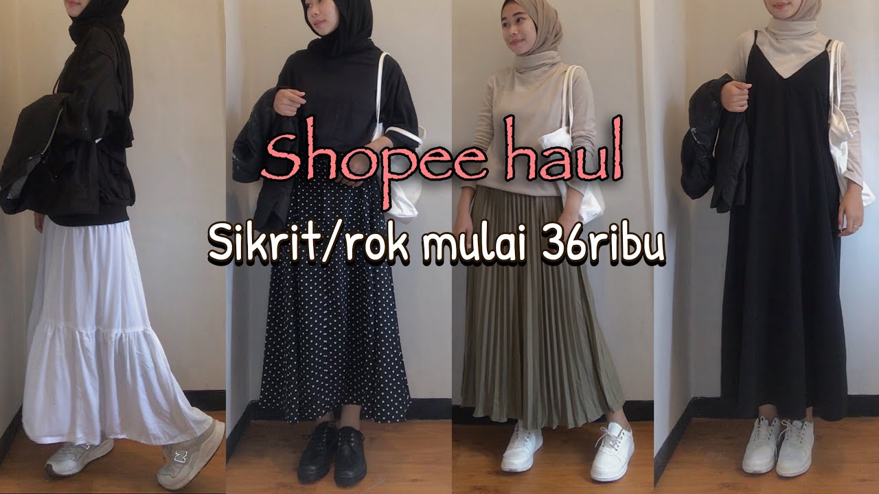 SHOPEE HAUL SKIRT / ROK SIMPLE DAN MURAH MULAI 36ribuan✨