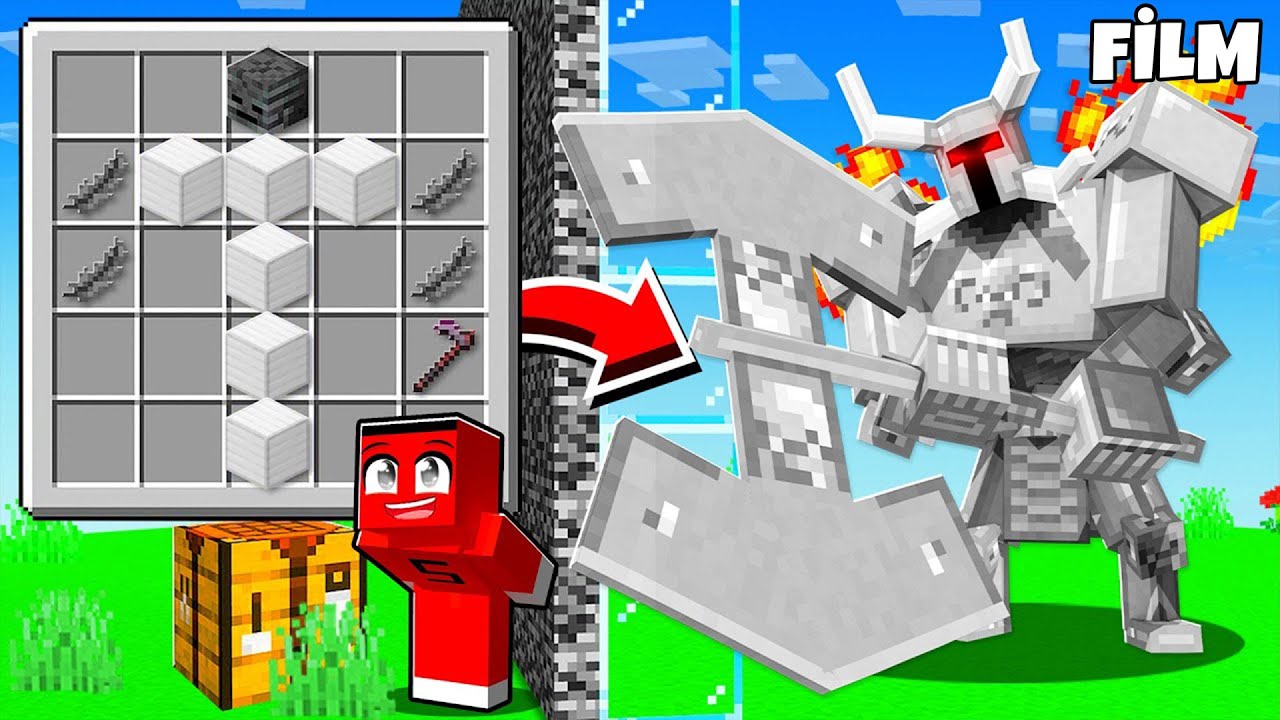 MOB SAVAŞINDA BUILDLERİM GERÇEK OLDU !! - Minecraft