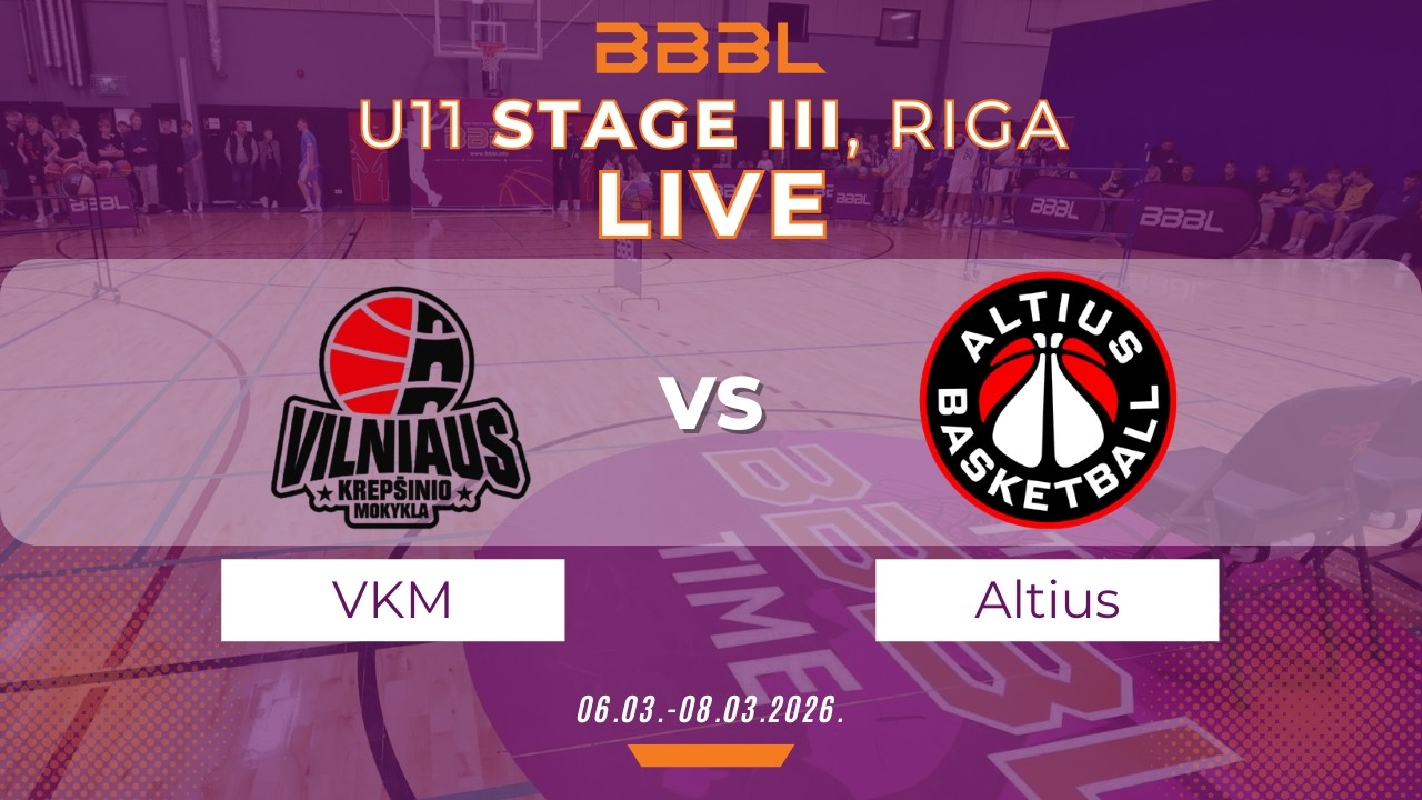 Vilniaus krepšinio mokykla-2 2015 vs TalTech Altius/Magma 2015 | BBBL U11 | Stage III
