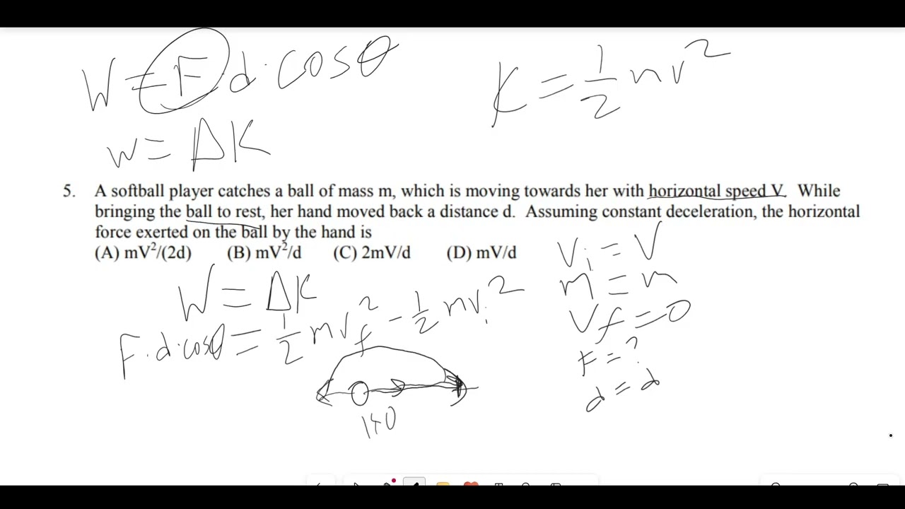 AP Physics 1 Unit 3: Work, Energy, and Power Practice Problem Walkthrough #4