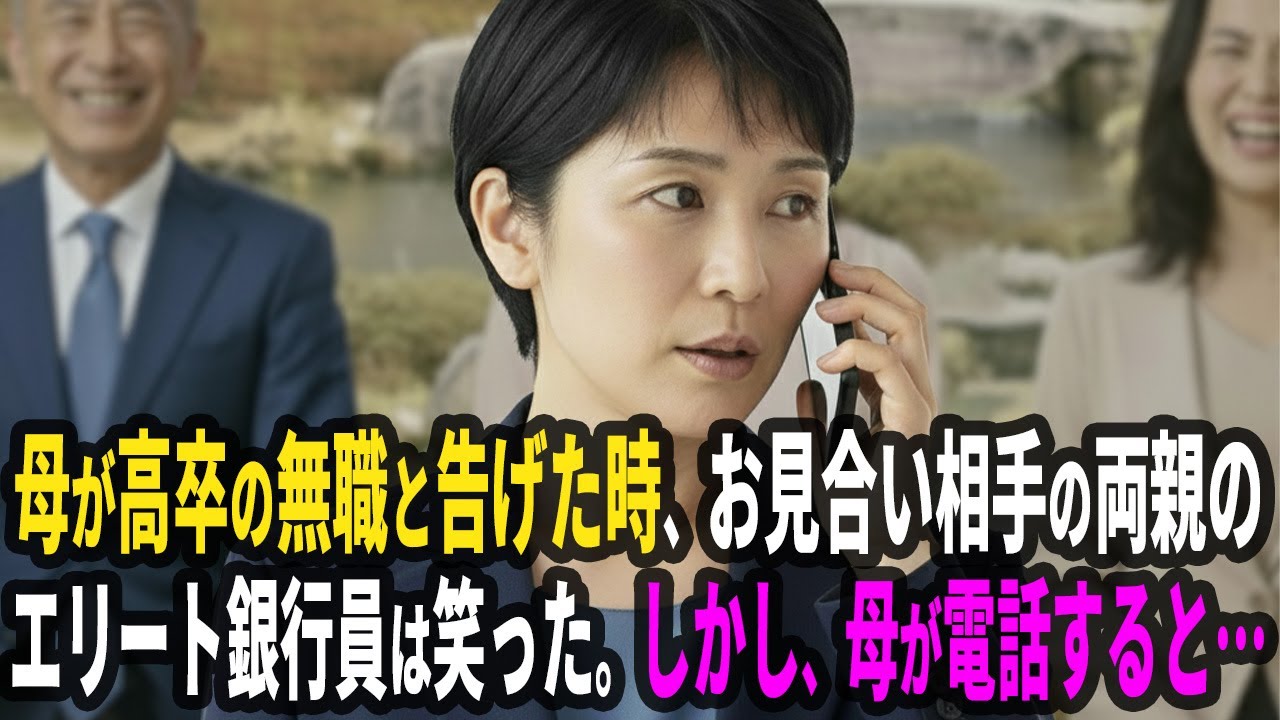 エリート銀行員の娘とのお見合いに行くと先方の両親「高卒とかあり得ない！帰れ」直後、普段温厚な母が30億おろすと電話した結果【スカッと】
