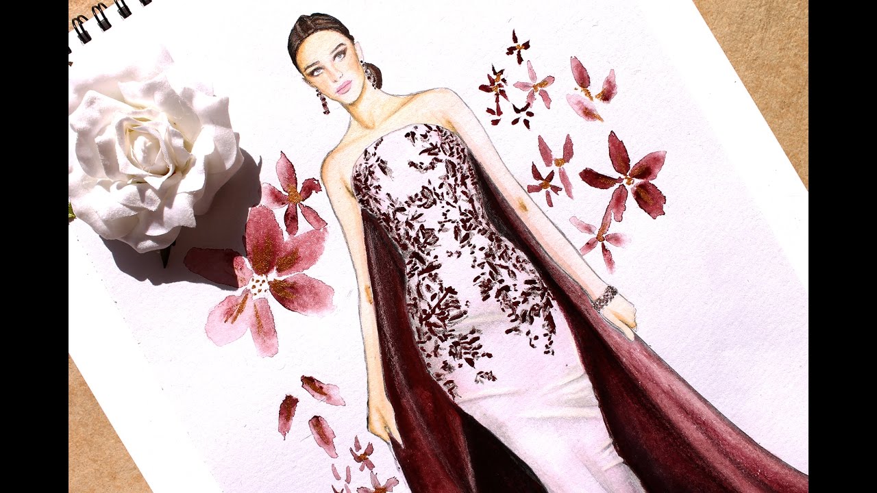 Fashion Illustration - Ralph & Russo haute couture fall 2016 | Nina Mid Illustrations