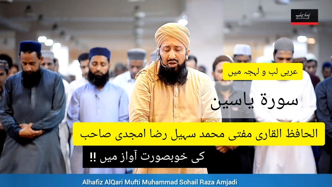 عربی لب و لہجہ میں سورۃ یاسین || الحافظ القاری مفتی محمد سہیل رضا امجدی صاحب