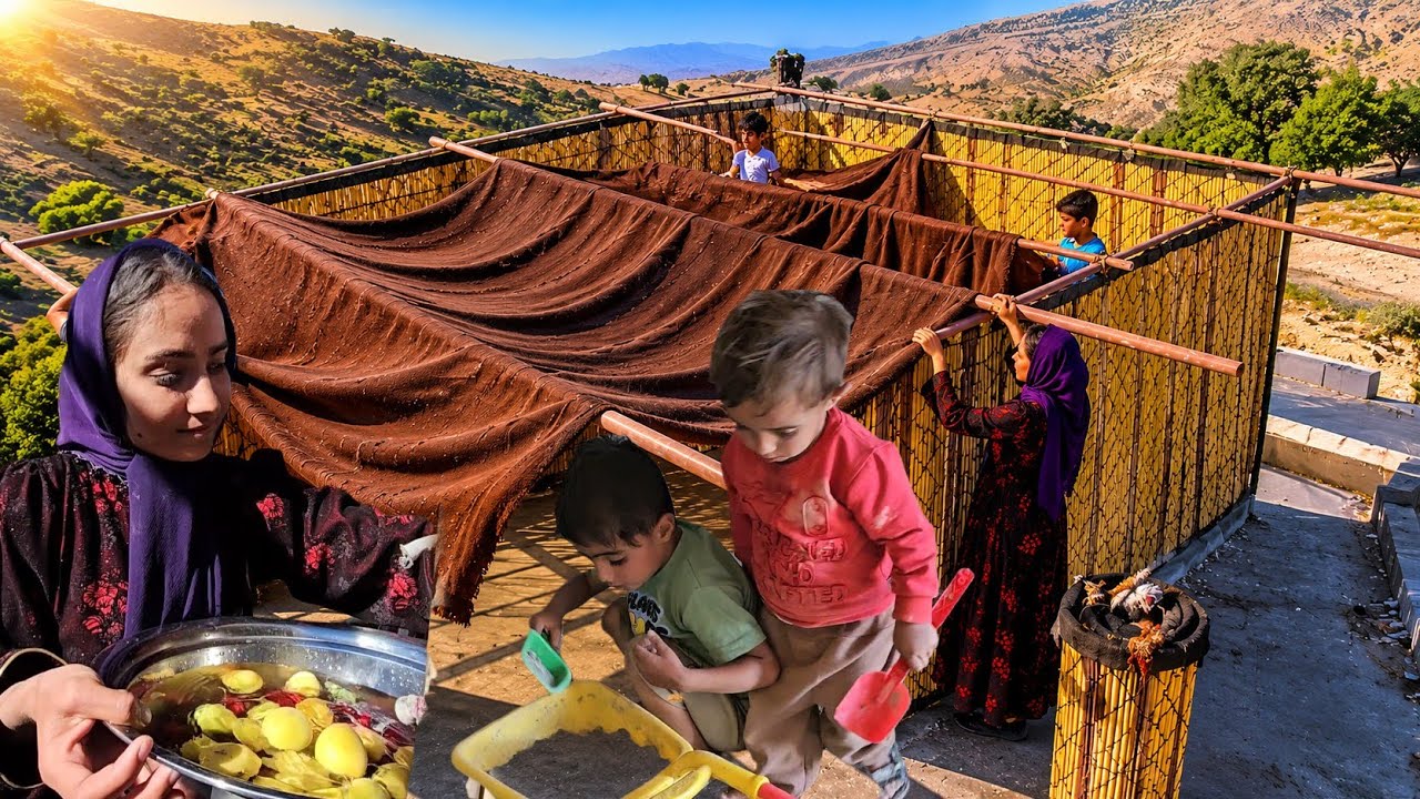  🏕️❤️⛰️The Traditional Black Tent Is Finally Open! | Ali and Fatemeh&rsquo;s Dream Comes True 🏕️❤️