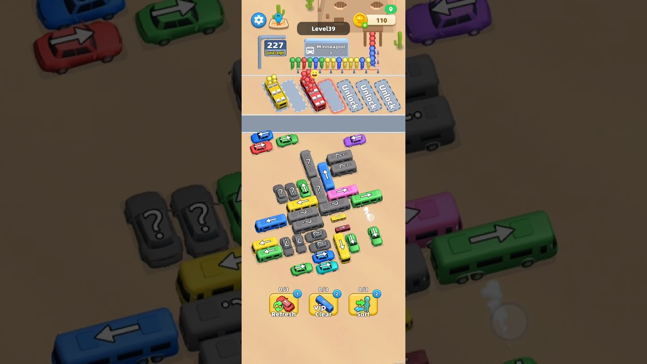 Gra autobusy - Car Jam - lv39
