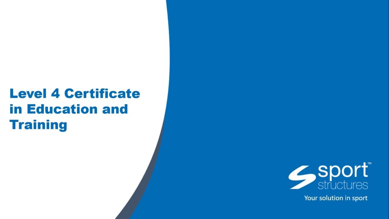 Level 4 Certificate in Education and Training