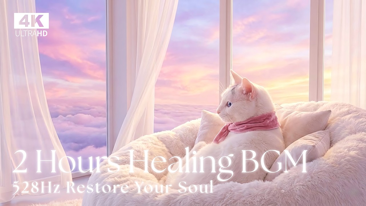 2 Hours Deep Healing ☁️ 528Hz | Sunset Above the Clouds | Ethereal Piano | Restore Your Soul