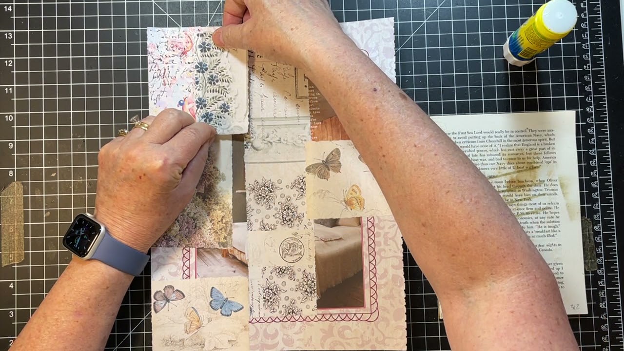 Scrappy Saturday! - Collaged Double Journal Cards from Daphne's Pages!