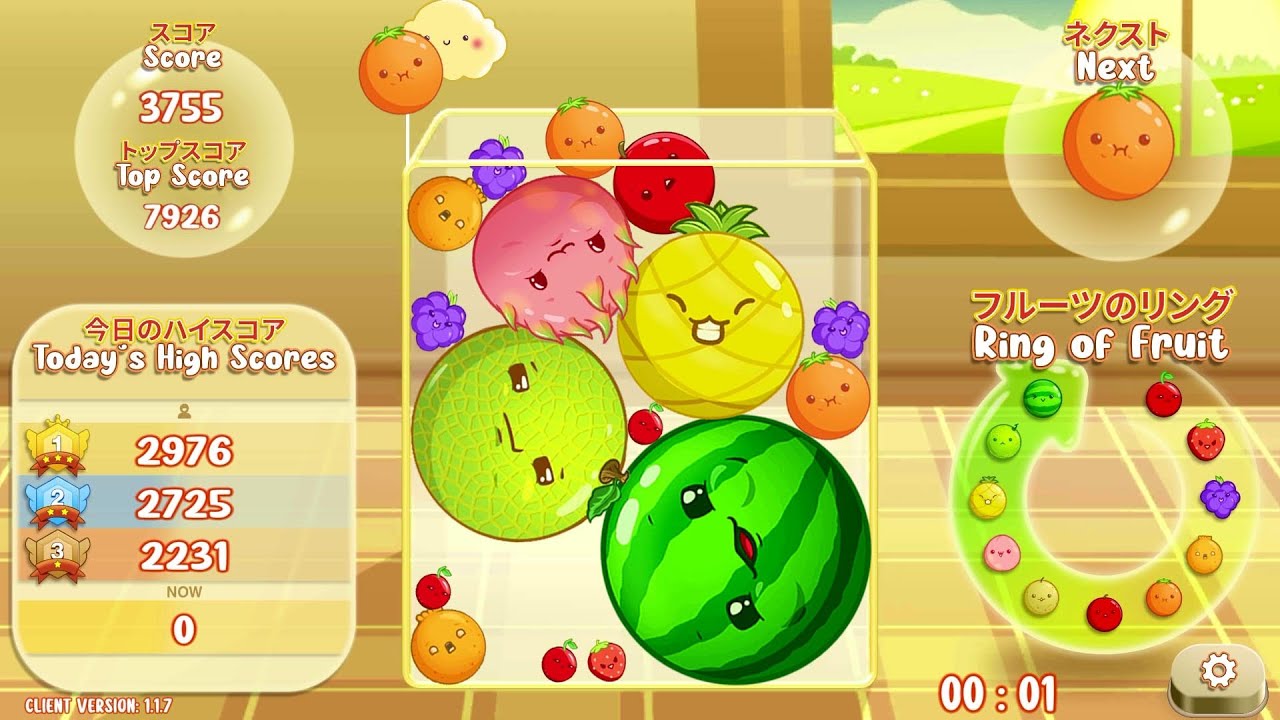 【スイカゲーム】🍊🍉 ついに3000点超えの超高得点をゲット！#293