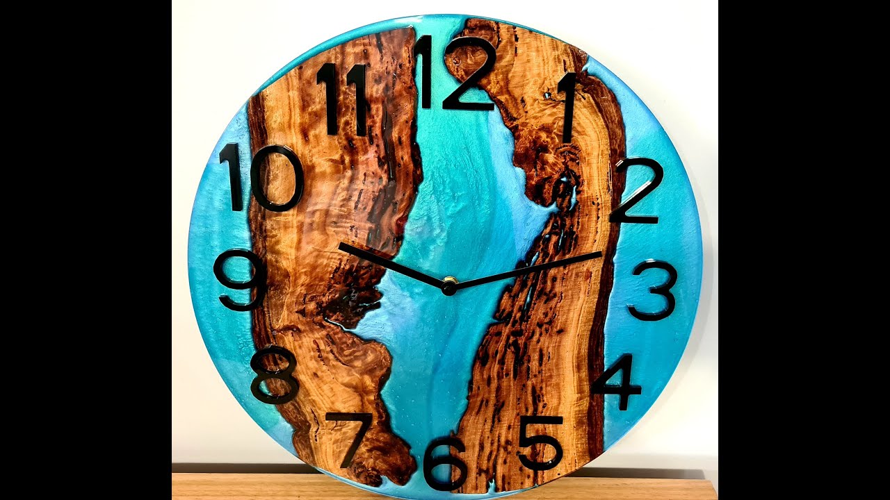 #1181 Live Edge Resin River Clock Made Easily In A Silicone Mold