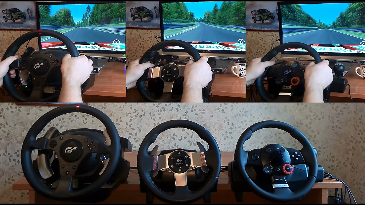 Trustmaster T500, Logitech G27 and DFGT sound test feedback. Assetto Corsa  driving