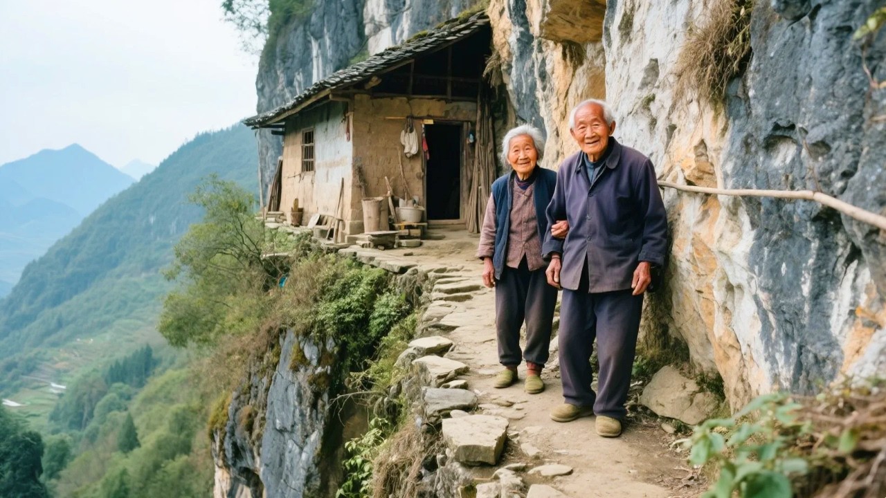 贵州大山发现一独户，两位78岁老人留村成为守村人，坦言山里生活更舒适！【乡村阿泰】