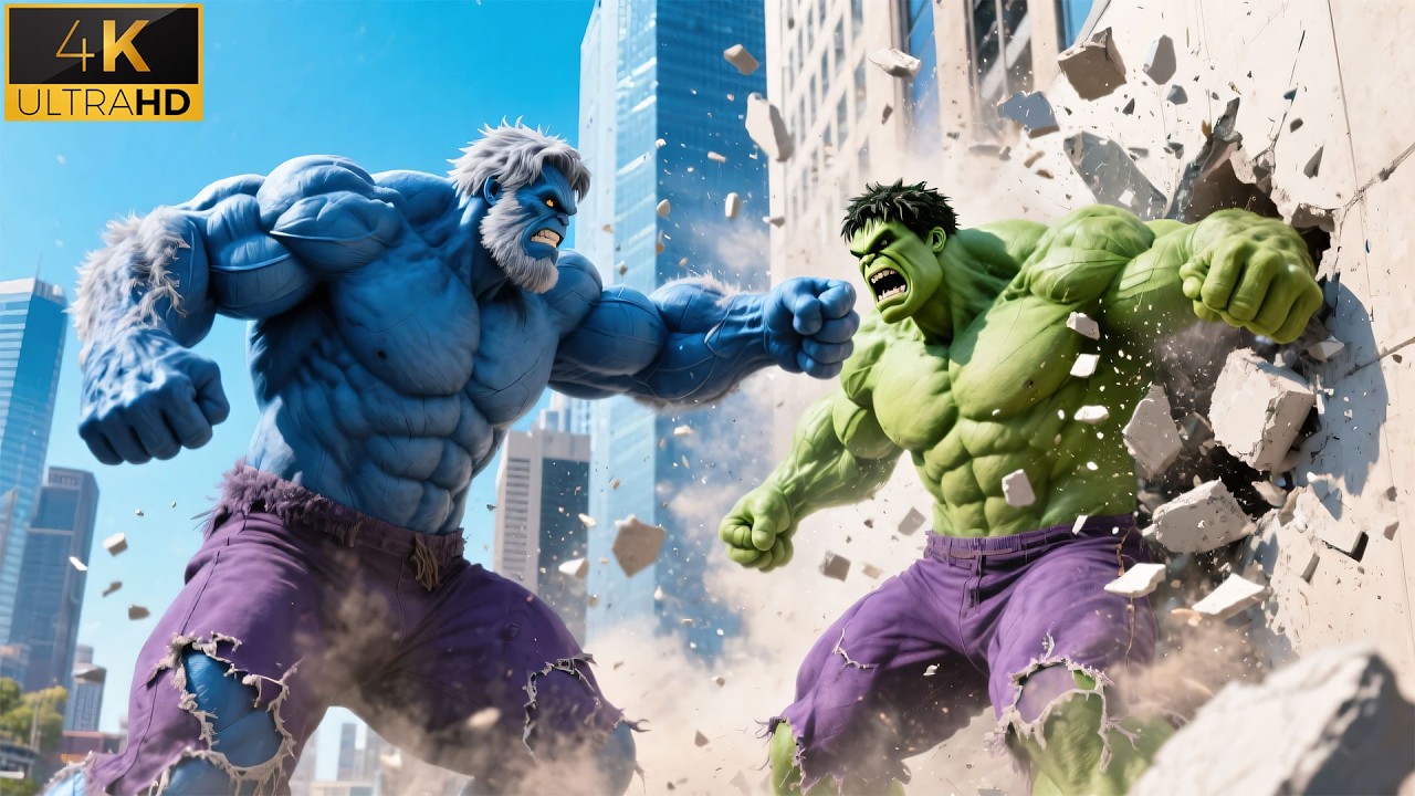 Blue Hulk vs Hulk Full Battle | Epic Superhero Fight