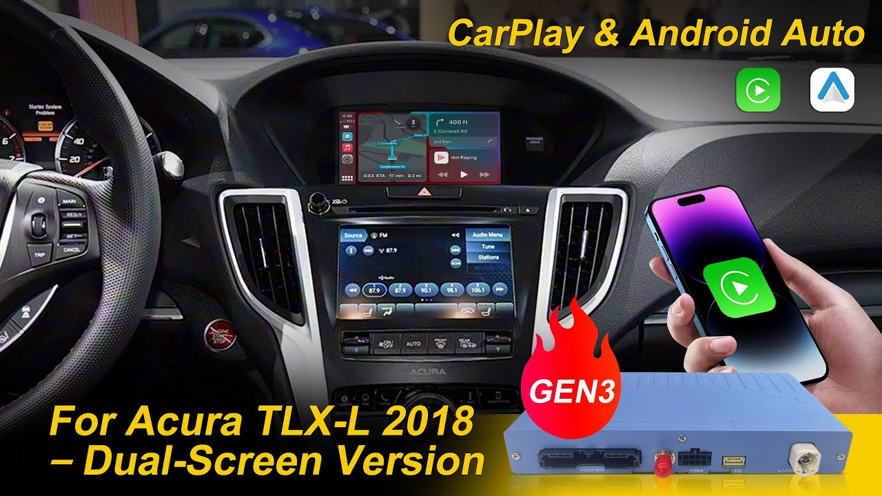 ZTUZAUTO GEN3 CarPlay | Acura TLX-L 2018 | 𝗪𝗜𝗥𝗘𝗟𝗘𝗦𝗦 𝗖𝗔𝗥𝗣𝗟𝗔𝗬 & Android Auto Installation