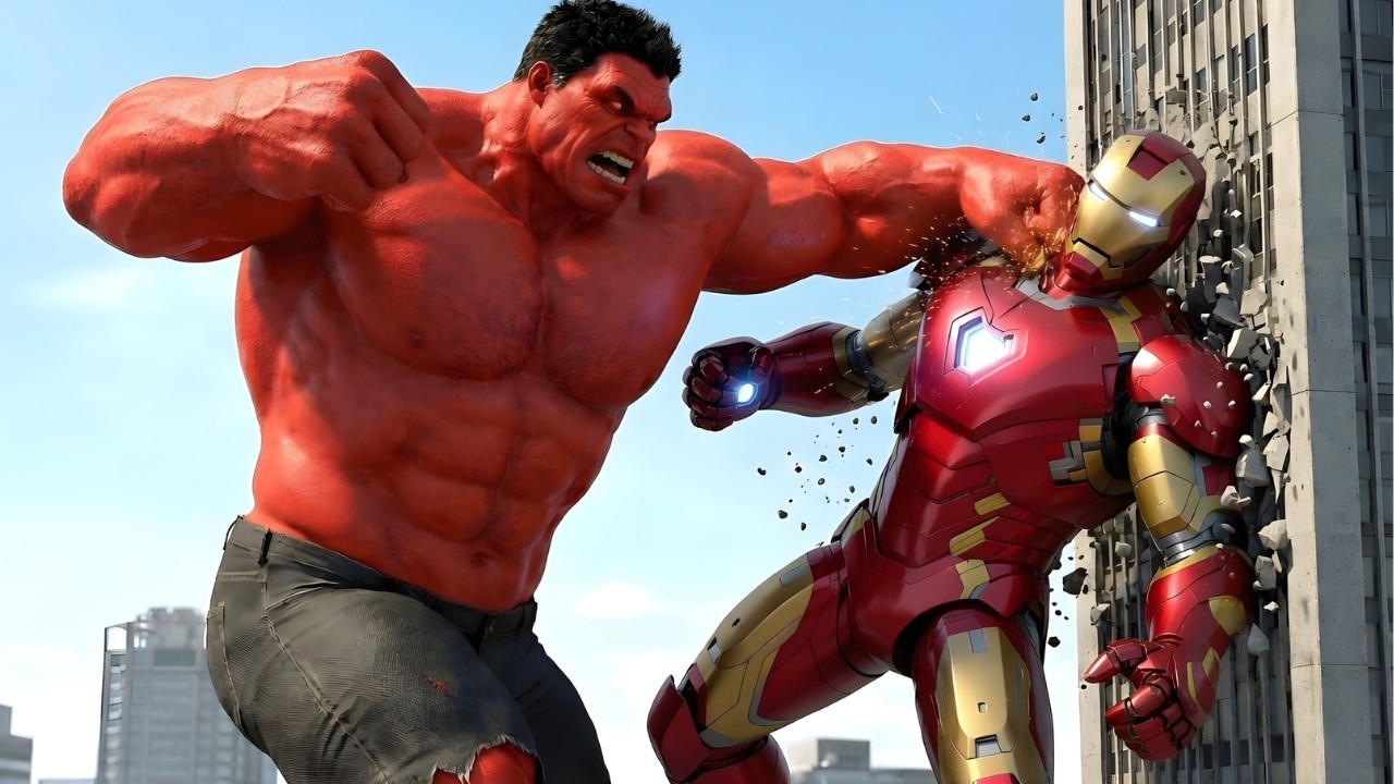 Red Hulk vs Iron Man – Ultimate Showdown | Full Fight Scene