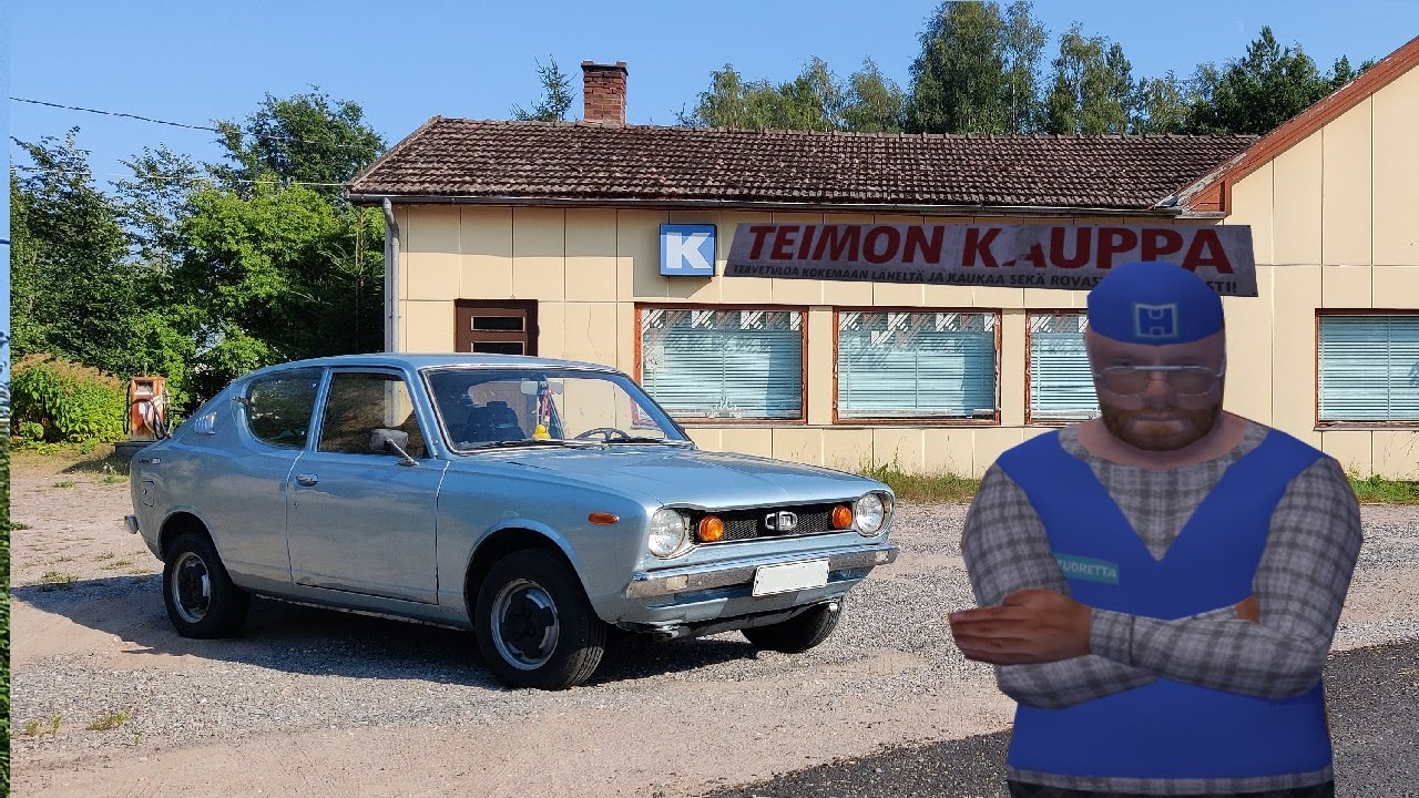 Datsun 100a:lla oikean elämän teimon kauppaan !