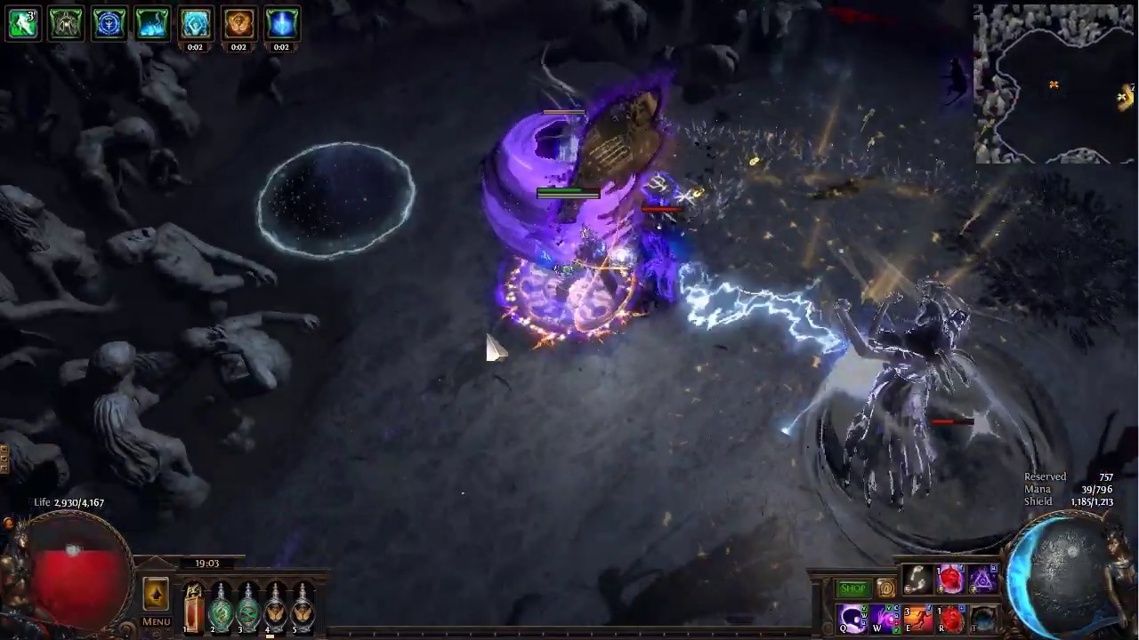 【POE 3.6】Trickster EBMOM - The mix chaos build - Bane、Soulrend、Blight、Essence Drain - T18 Uber Elder