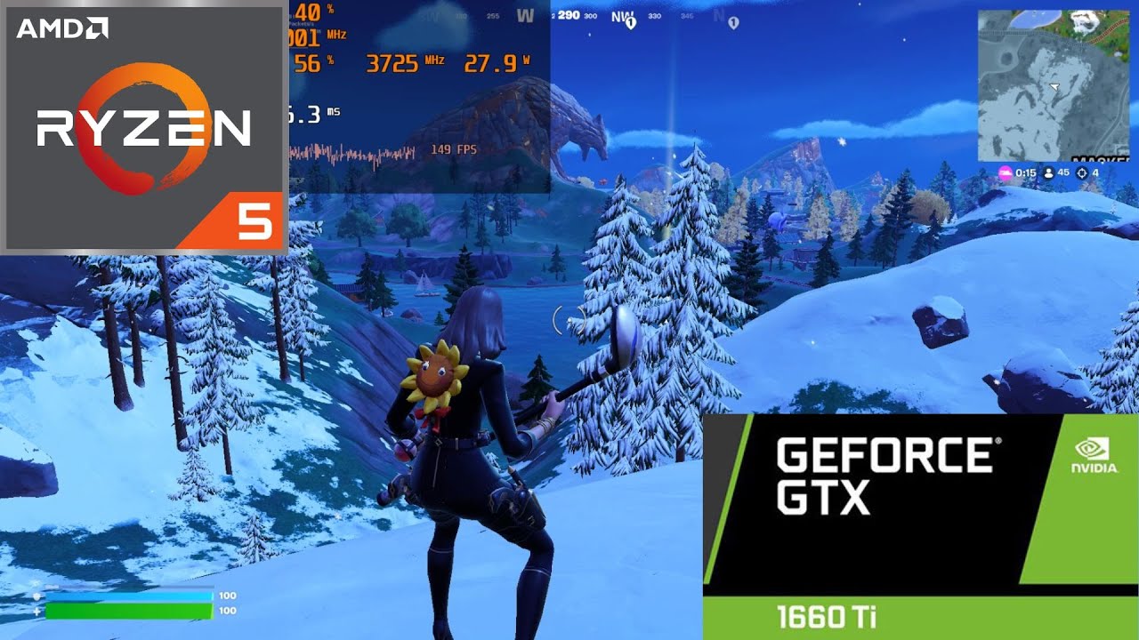 Fortnite : GTX 1660 Ti + Ryzen 5 2600