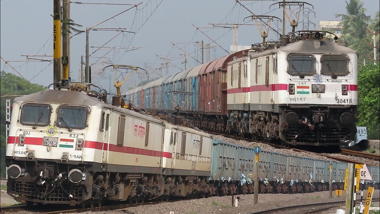 Classic Twin WAP7 with Freight Trains |Extremely RARE : Passenger Loco's On Freight |Indian Railways