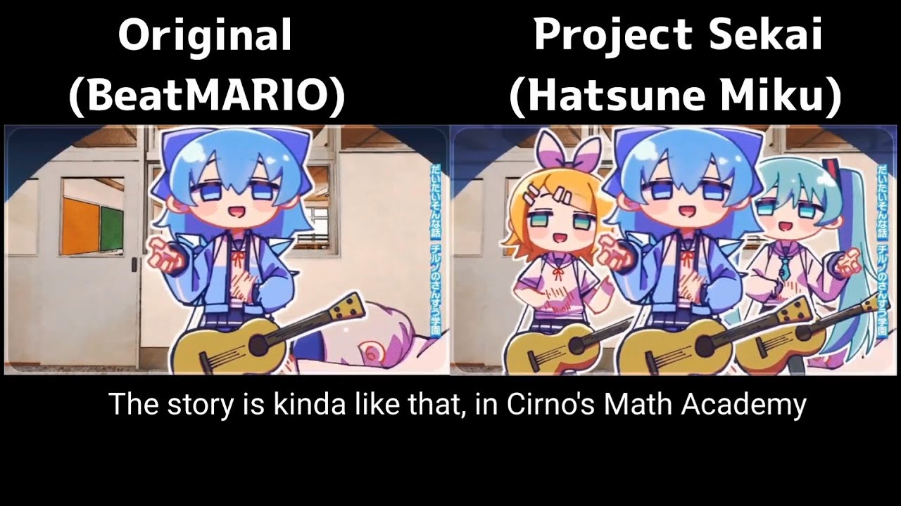 Cirno's Perfect Math Academy - beatMARIO + Hatsune Miku 【Touhou MV】 (English Subs)