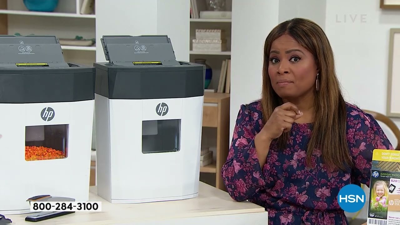 HP AF809 Autofeed MicroCut Paper Shredder with PullOut W...