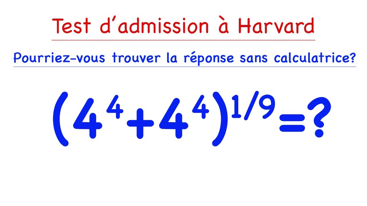 Calculer (4⁴ + 4⁴)¹ᐟ⁹ – Problème de maths exponentiel type SAT