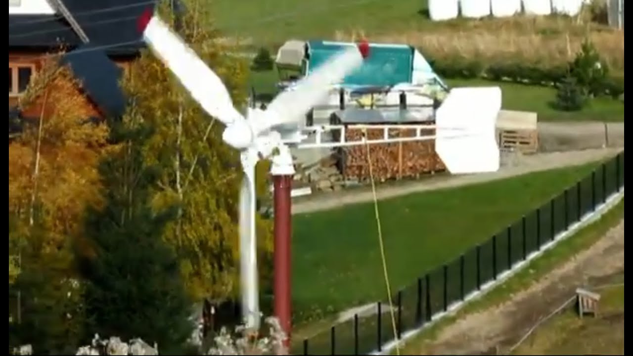 WIATRAK ,TURBINA  WIATROWA  fi 3,2 m - 3900 W obciążenie  -180V Wind Turbine  -conversion + 8% power