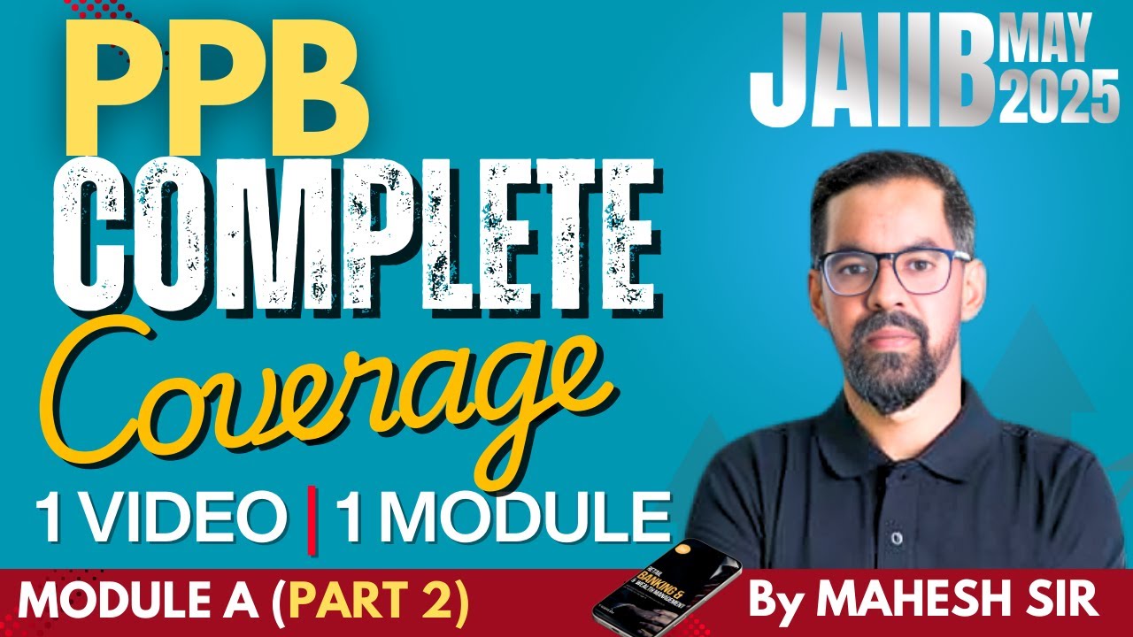 JAIIB May 2025 | JAIIB PPB Module A General Banking Operation | JAIIB PPB Most Important Questions#2