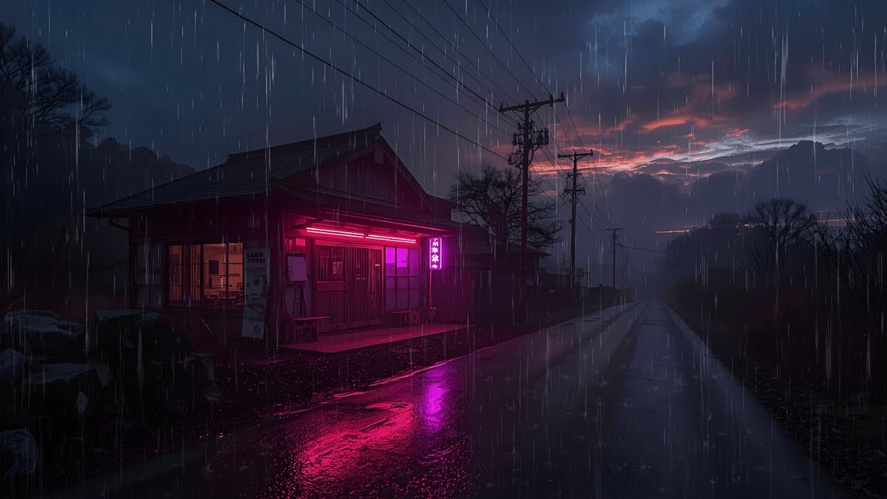 Classic Tokyo Rain at Sunset — Focus Background Music (BGM)