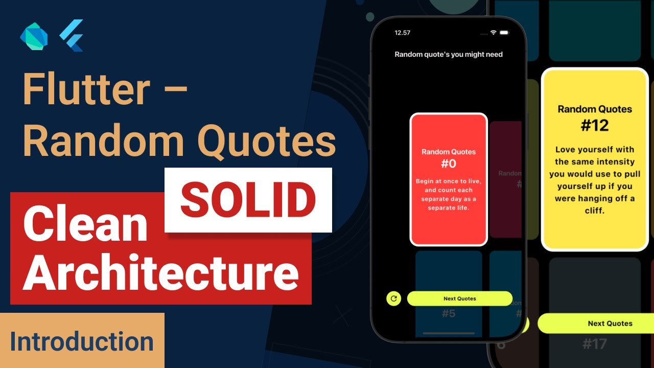 Flutter Clean Architecture & SOLID — Random Quotes App | Intro [Part 0]