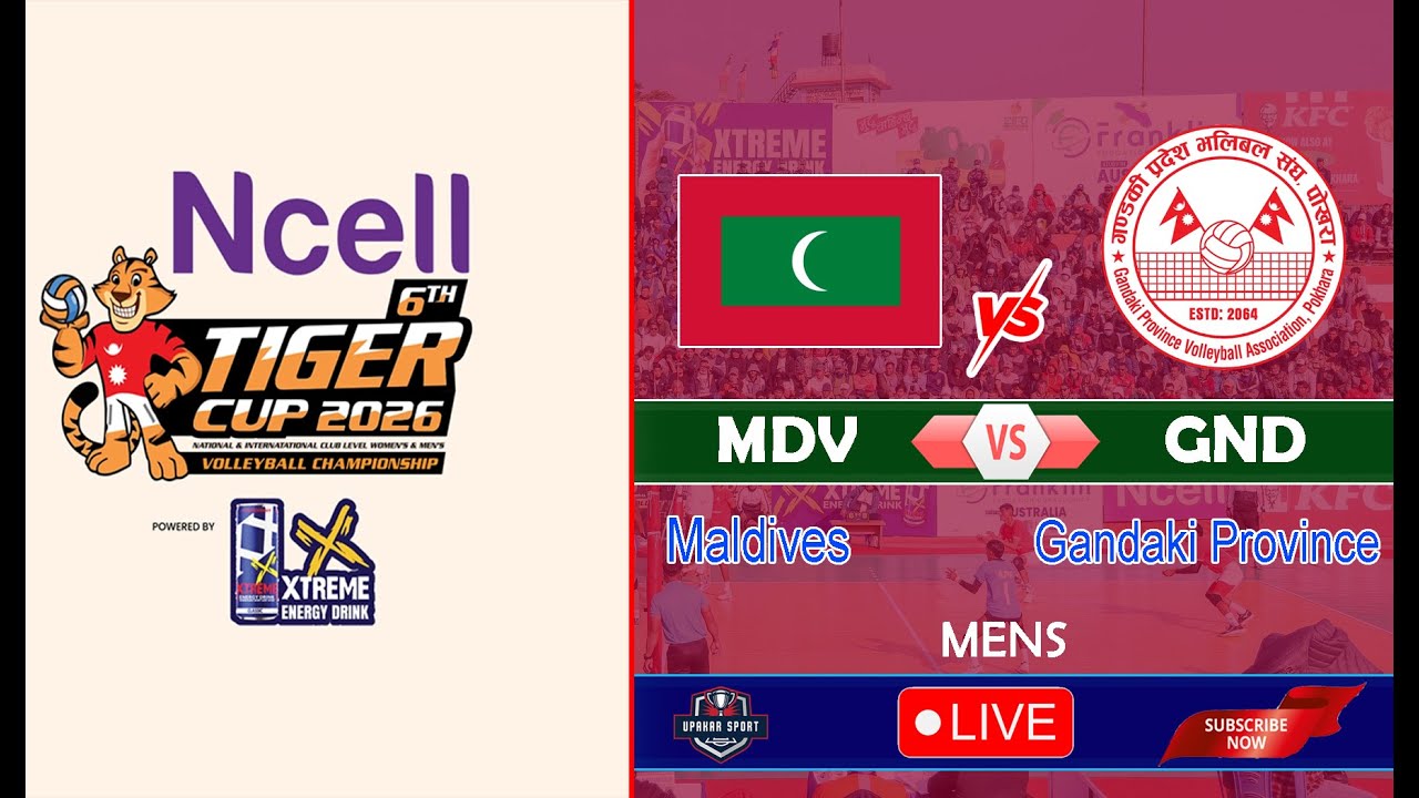Gandaki Province VS Maldives | 6th Tiger Cup 2026 Volleyball Championship 2082.