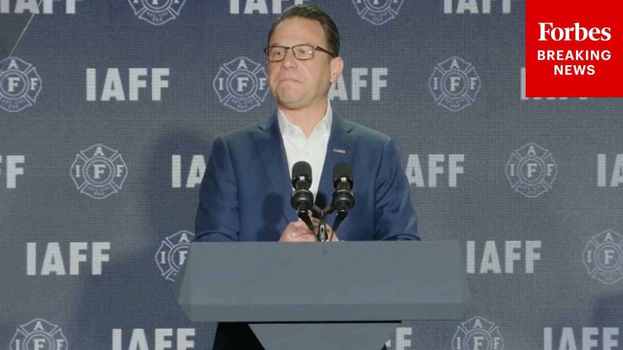 Josh Shapiro Promotes Union Rights, Slams 'Right-To-Work Policies In Remarks At Fire Fighters Event