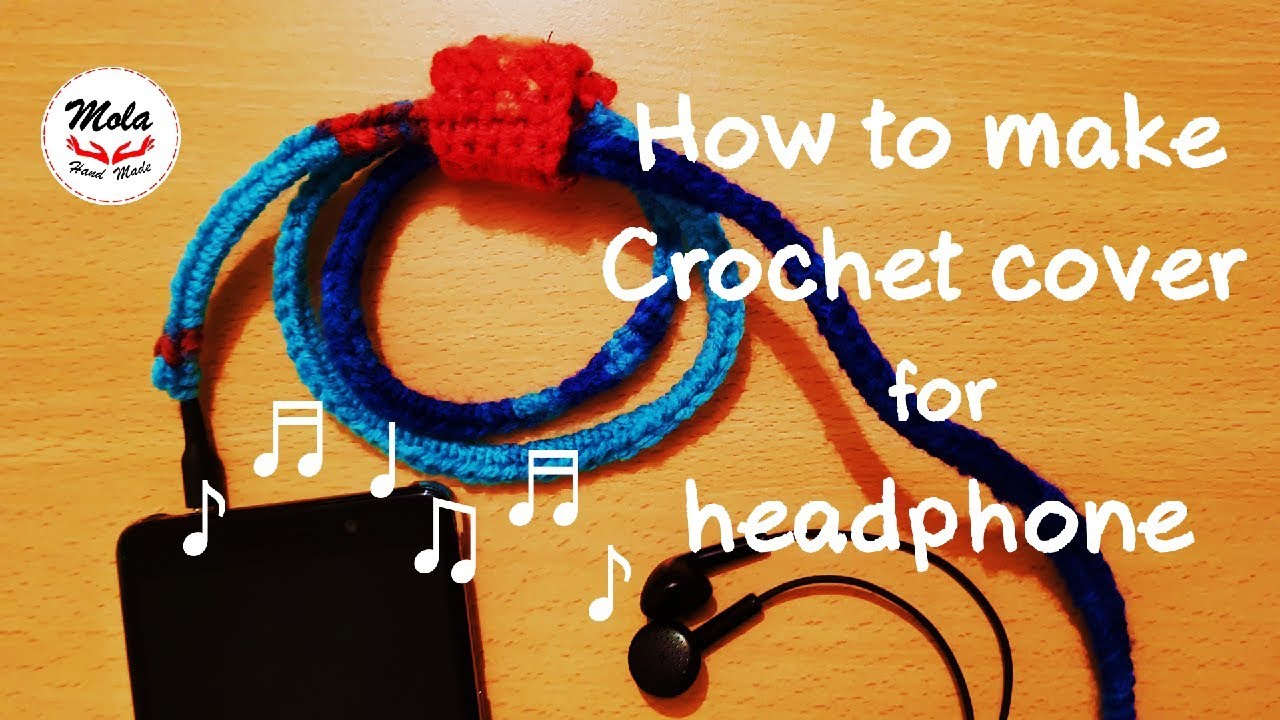 كيفية تغطية سماعات الهاتف بالكروشيه|How to cover the hand-free by crochet
