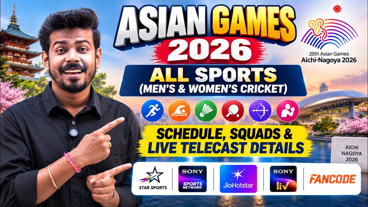 Asian Games 2026 Live - Asian Games 2026 Schedule & Broadcasting Rights
