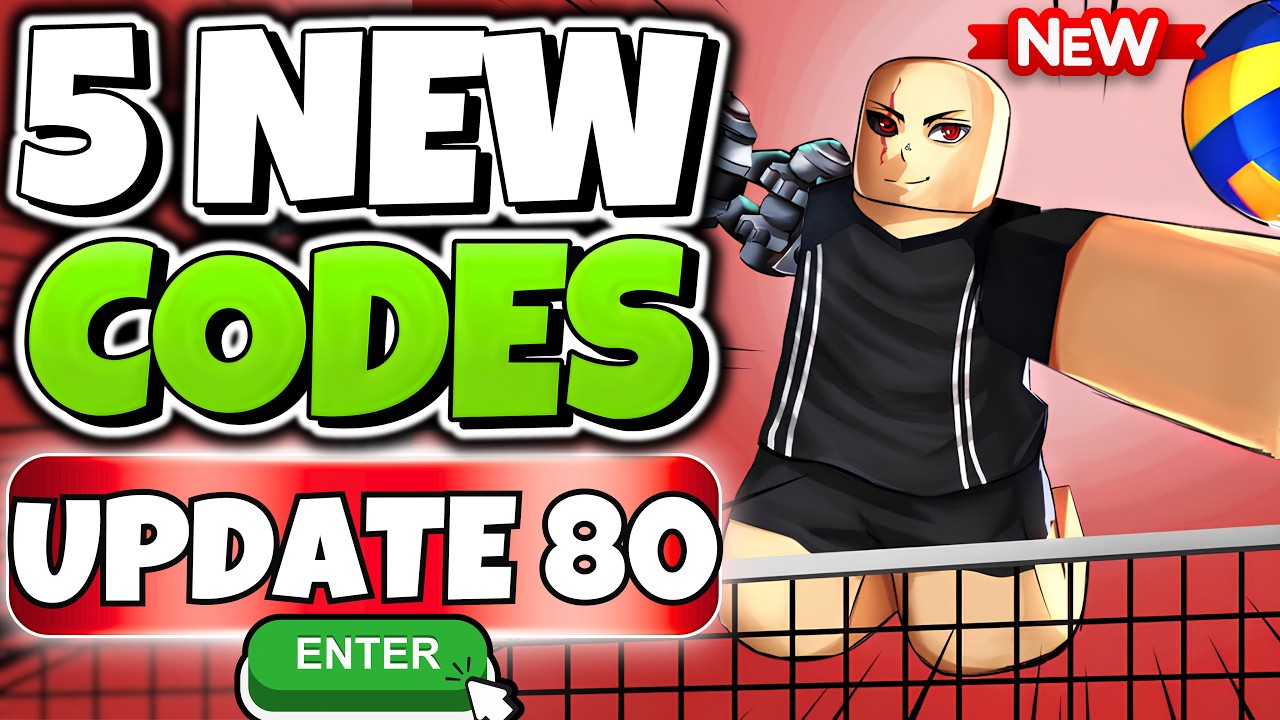 *НОВЫЕ КОДЫ* ВСЕ РАБОЧИЕ КОДЫ ОБНОВЛЕНИЯ 80 ДЛЯ VOLLEYBALL LEGENDS ROBLOX ИЮЛЬ 2026 | КОДЫ VBL