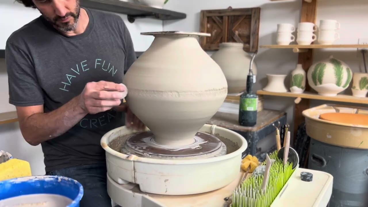 Moon Vase in Two Parts