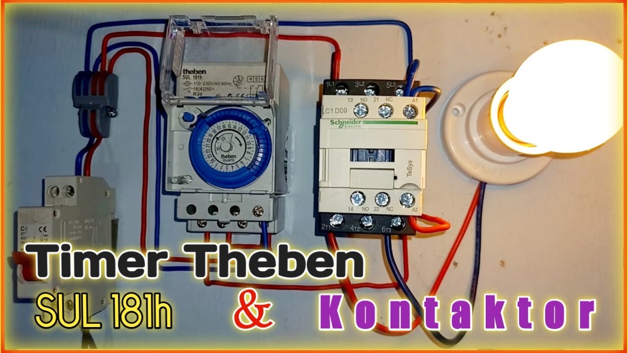 Cara Kerja Timer Theben SUL 181h dengan Kontaktor