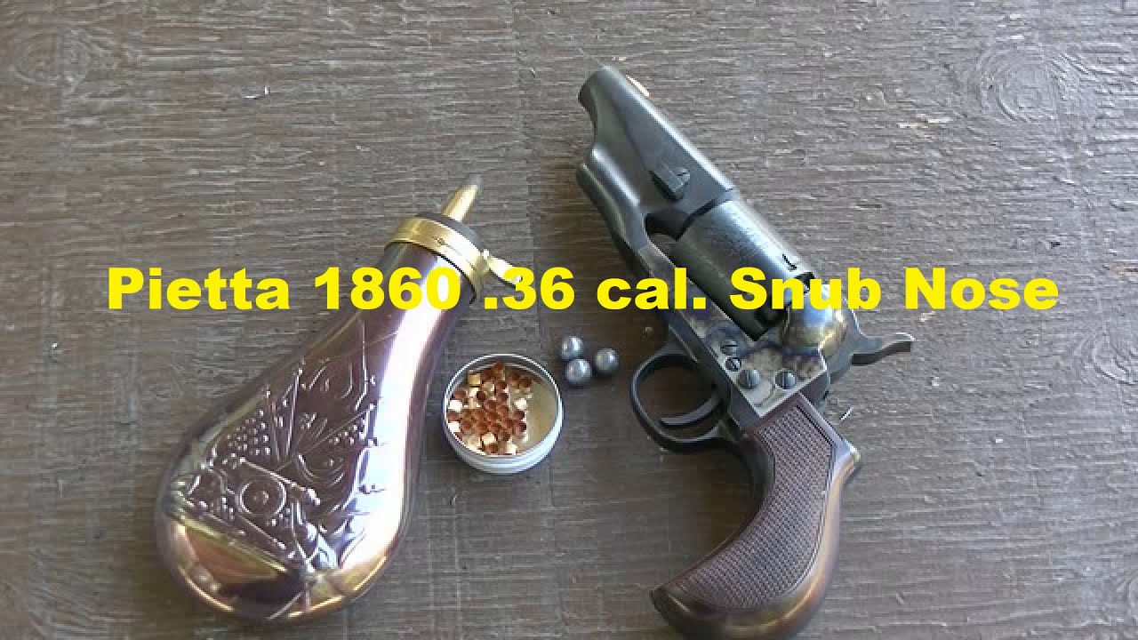 The Pietta 1860 .36 Cal. snub nose revolver