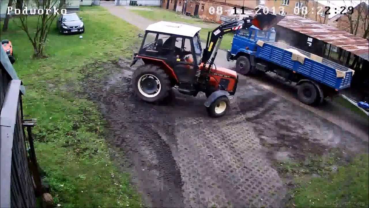 Zetor 5211 + Tur 3B - załadunek żyta 2013